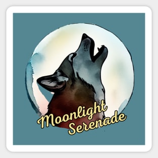 Moonlight Serenade - Husky Sticker